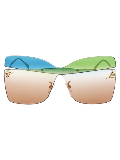 Shop Fendi Sunglasses In Rnbha Blu Verde