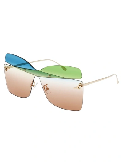Shop Fendi Sunglasses In Rnbha Blu Verde