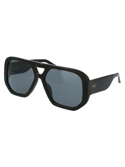 Shop N°21 Sunglasses In Black Yellow Gold Grey