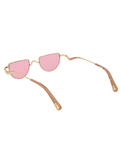 Shop Chloé Sunglasses In Gold Pink