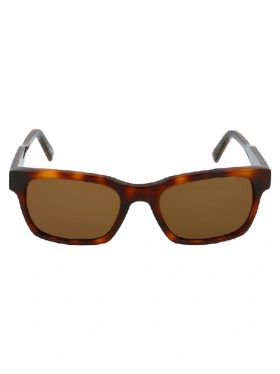 Shop Ermenegildo Zegna Sunglasses In J Dark Havana