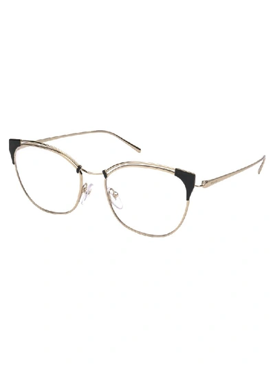 Shop Prada Glasses In Grey/pale Gold