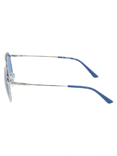 Shop Calvin Klein Sunglasses In Silver