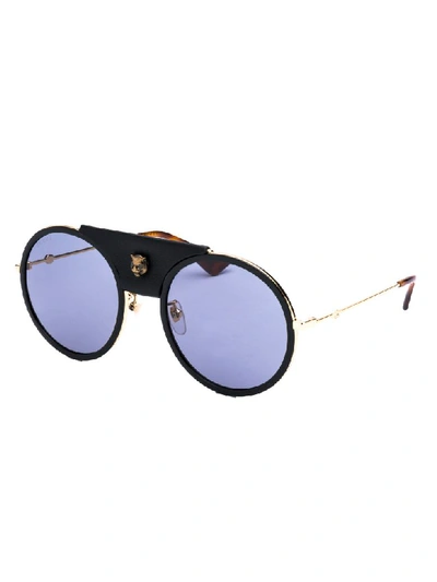 Shop Gucci Sunglasses In Gold Gold Grey