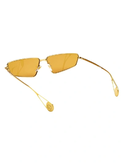 Shop Gucci Sunglasses In Gold Gold Orange