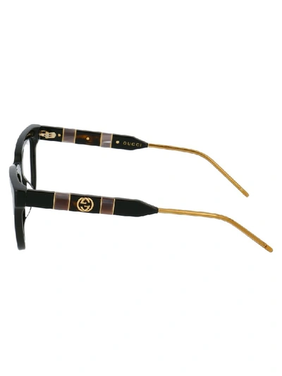 Shop Gucci Glasses In Black Black Transparent