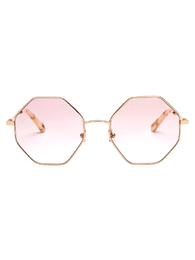 Shop Chloé Glasses In Gold