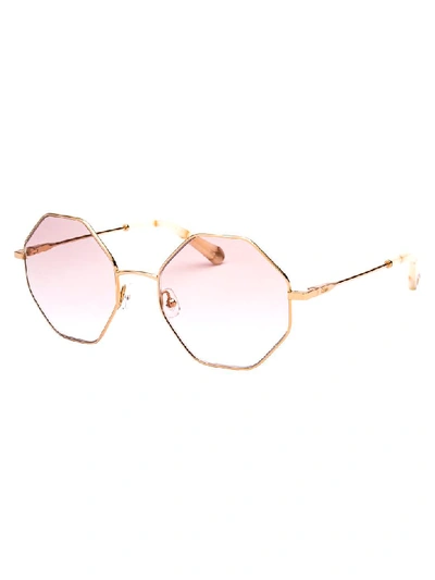 Shop Chloé Glasses In Gold