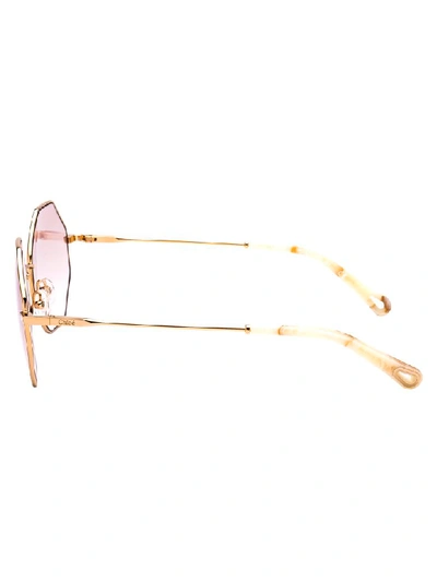 Shop Chloé Glasses In Gold