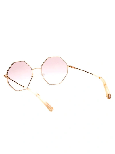 Shop Chloé Glasses In Gold