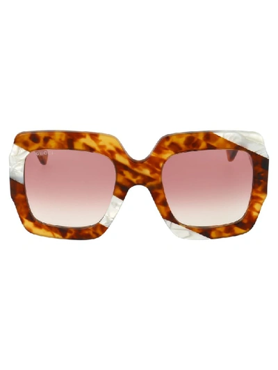 Shop Gucci Sunglasses In Havana Havana Red