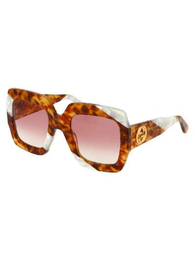 Shop Gucci Sunglasses In Havana Havana Red