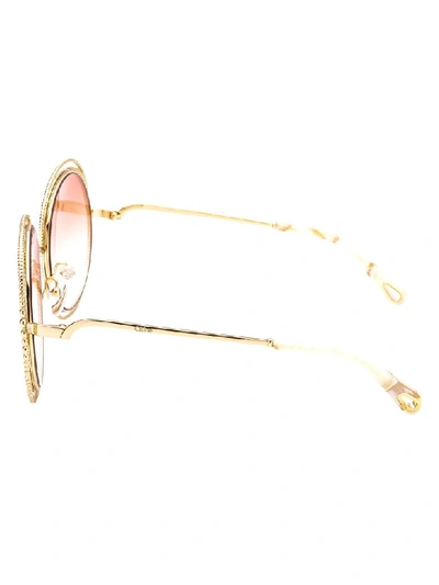 Shop Chloé Sunglasses In Gold