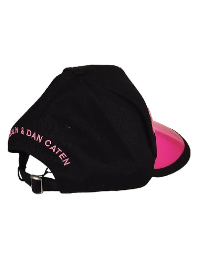 Shop Dsquared2 Pvc Baseball Cap In Black/pink