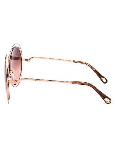 Shop Chloé Sunglasses In Rose Gold