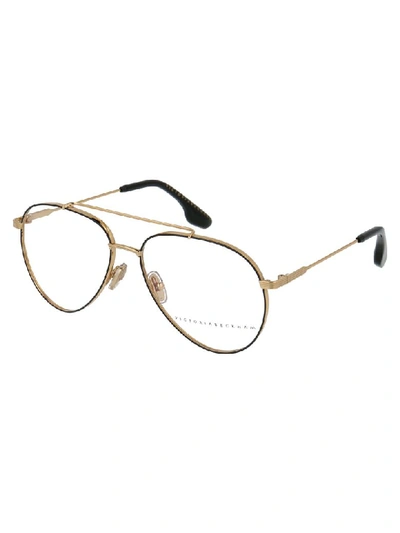 Shop Victoria Beckham Eyewear In Black Gold