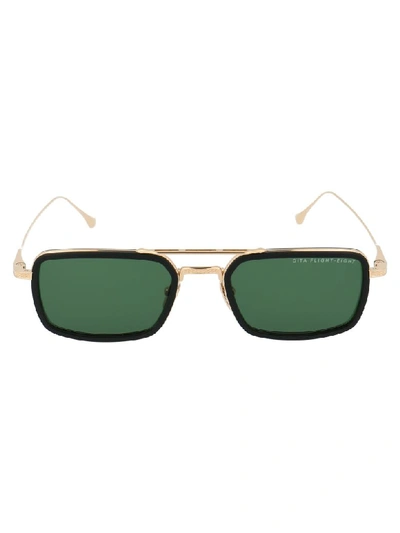 Shop Dita Sunglasses In Matte Black/gold