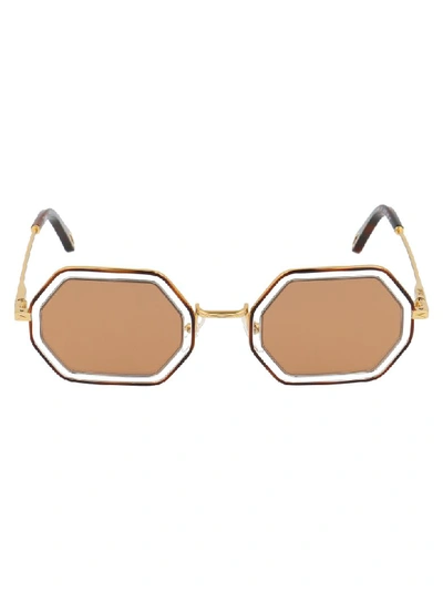 Shop Chloé Sunglasses In Havana Crystal