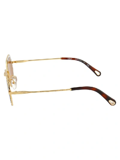 Shop Chloé Sunglasses In Havana Crystal