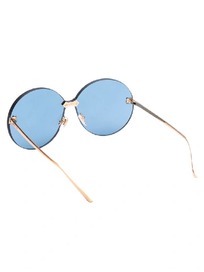 Shop Gucci Sunglasses In Gold Gold Blue