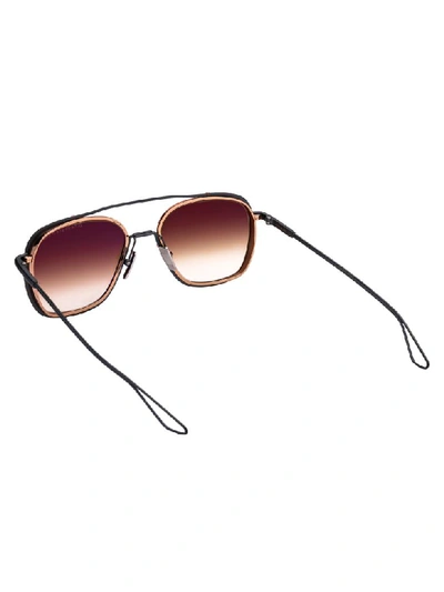 Shop Dita Sunglasses In Black Iron/rose Gold