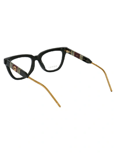 Shop Gucci Glasses In Black Black Transparent