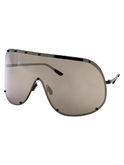 Shop Rick Owens Sunglasses In Black/gld