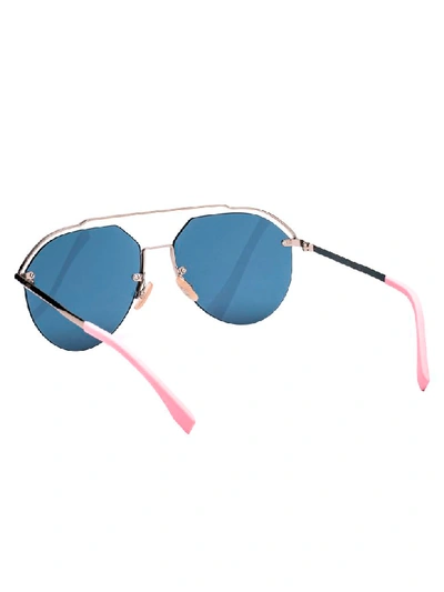 Shop Fendi Sunglasses In Ygmt Light Gold