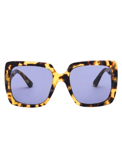 Shop Gucci Sunglasses In Havana Havana Violet