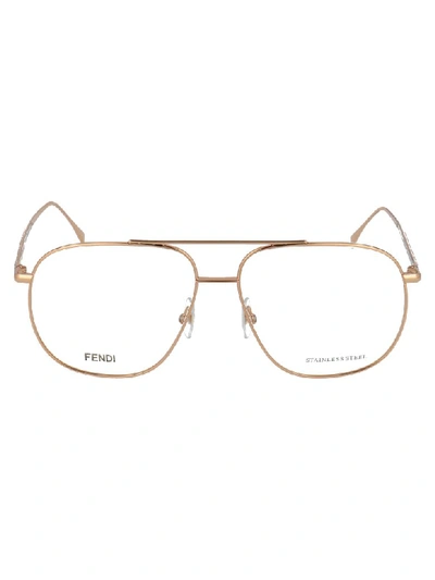 Shop Fendi Eyewear In Ddb Gold Copper