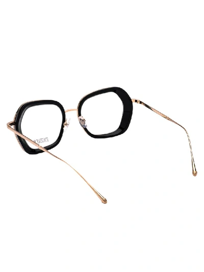 Shop Matsuda Glasses In Black/brushed Gold