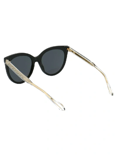 Shop Gucci Sunglasses In Black Crystal Grey