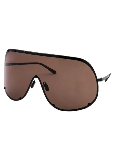 Shop Rick Owens Sunglasses In Black/brown