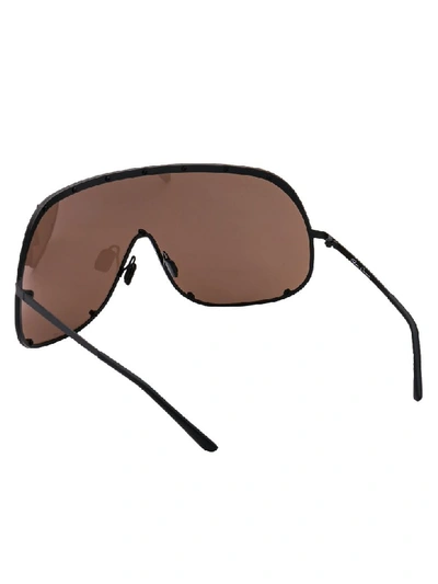 Shop Rick Owens Sunglasses In Black/brown