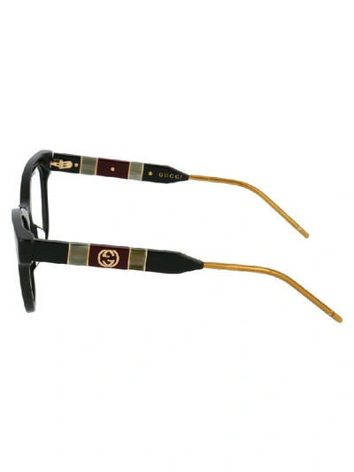 Shop Gucci Glasses In Black Black Transparent