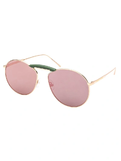 Shop Fendi Sunglasses In O Copp Gold/green