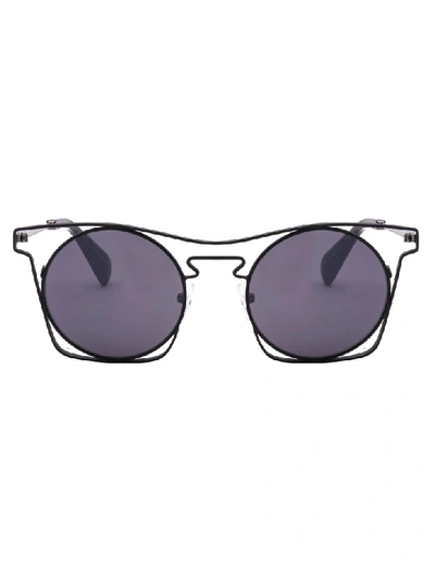 Shop Yohji Yamamoto Sunglasses In /gry