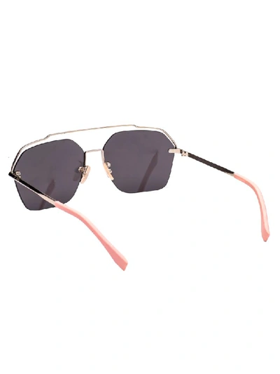 Shop Fendi Sunglasses In Ygue Light Gold