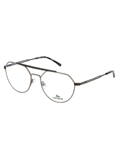 Shop Lacoste Eyewear In Matte Light Ruthenium/grey Hav