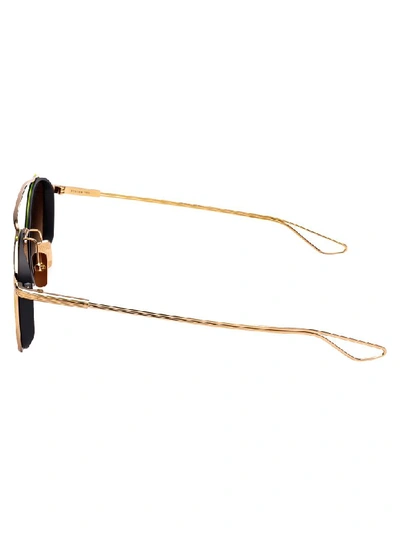 Shop Dita Sunglasses In Gold/black Iron