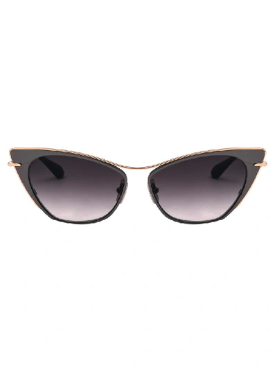 Shop Dita Sunglasses In Rose Gold/black Rodhium