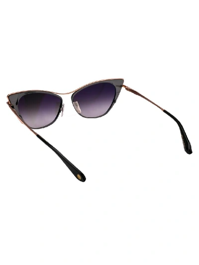 Shop Dita Sunglasses In Rose Gold/black Rodhium