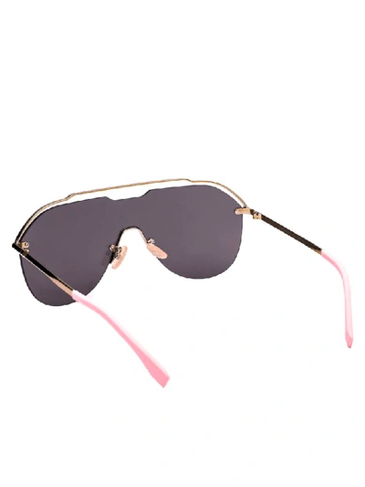 Shop Fendi Sunglasses In Ygue Light Gold