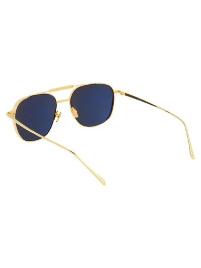 Shop Linda Farrow Sunglasses In Wilder Yellow Gold