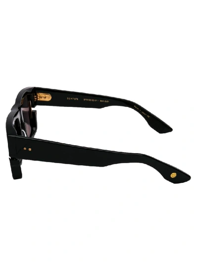 Shop Dita Sunglasses In Black/yellow Gold