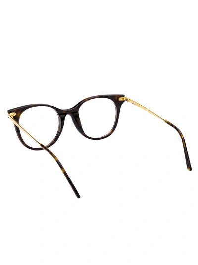 Shop Cartier Glasses In Havana Gold Colourless