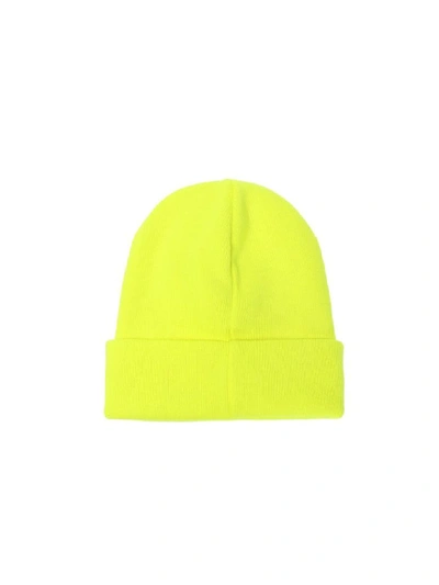 Shop Dsquared2 Fluo Yellow Beanie With Logo In Giallo (yellow)