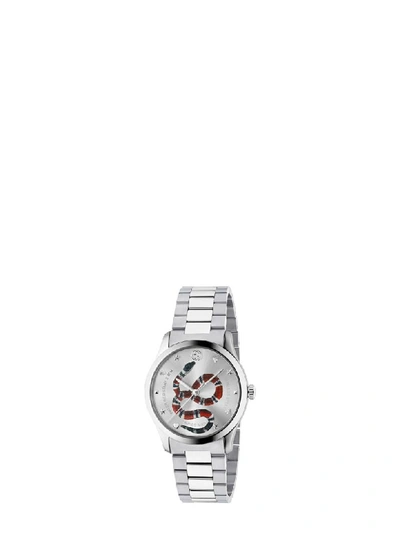 Shop Gucci G-timeless Watch In Silver