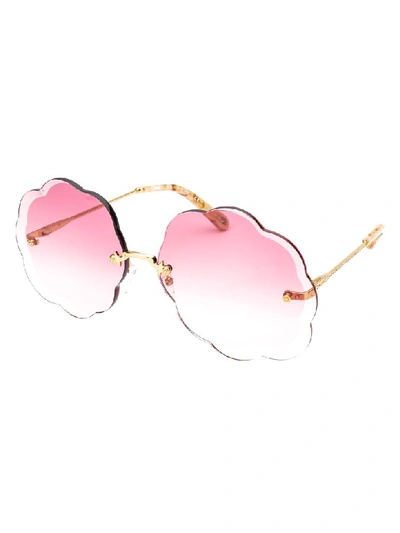 Shop Chloé Sunglasses In Gold Gradient Pink