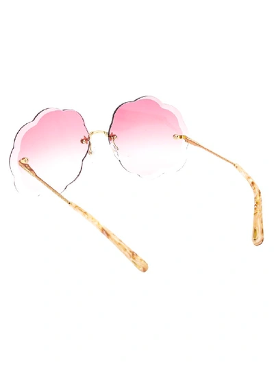 Shop Chloé Sunglasses In Gold Gradient Pink